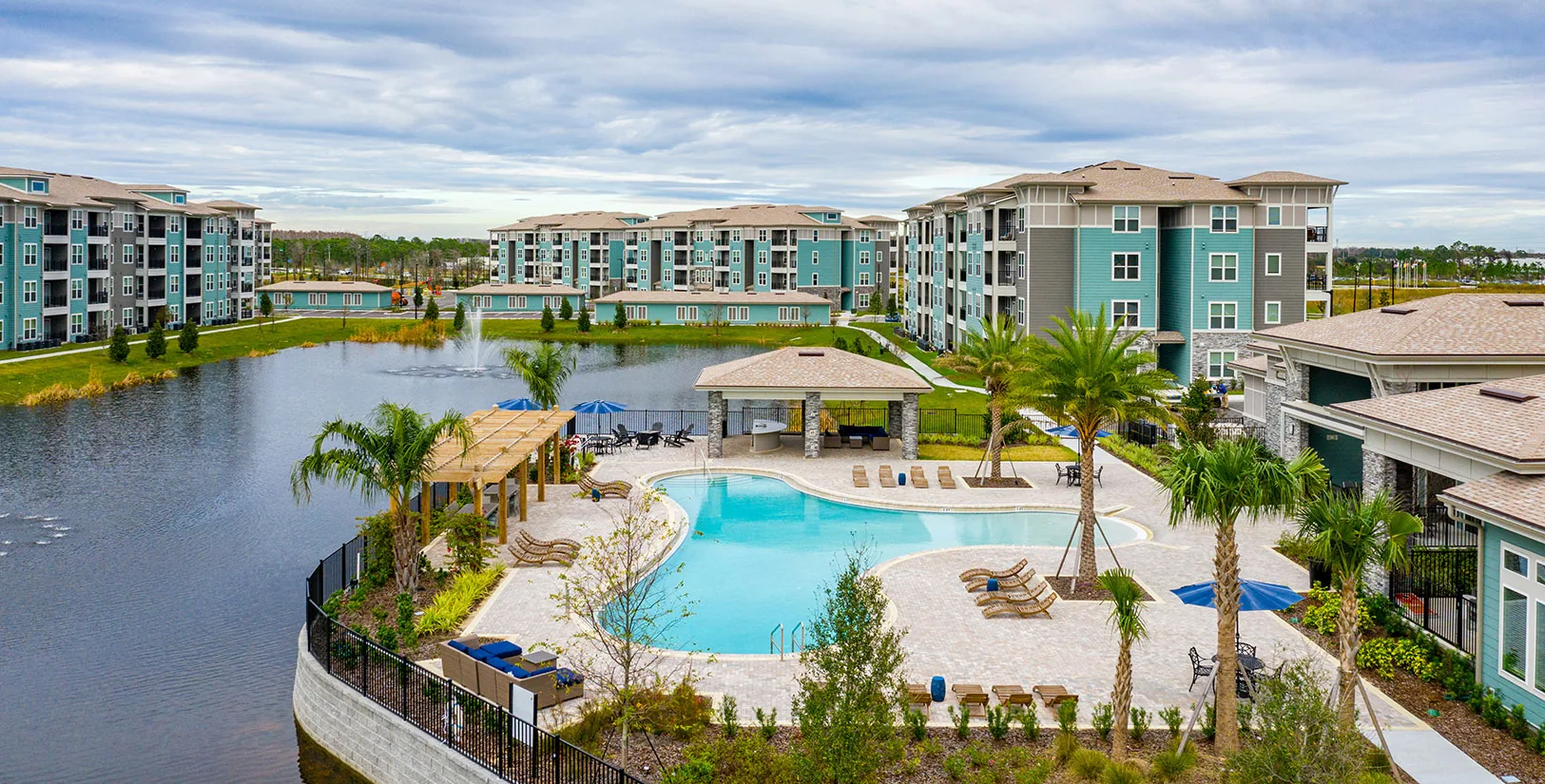 Aerial exterior view of San Mateo Crossing in Kissimmee, Florida