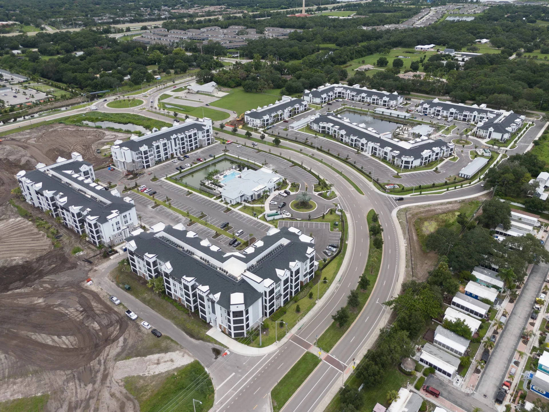 Aerial exterior view of SOTA75 in Sarasota, Florida