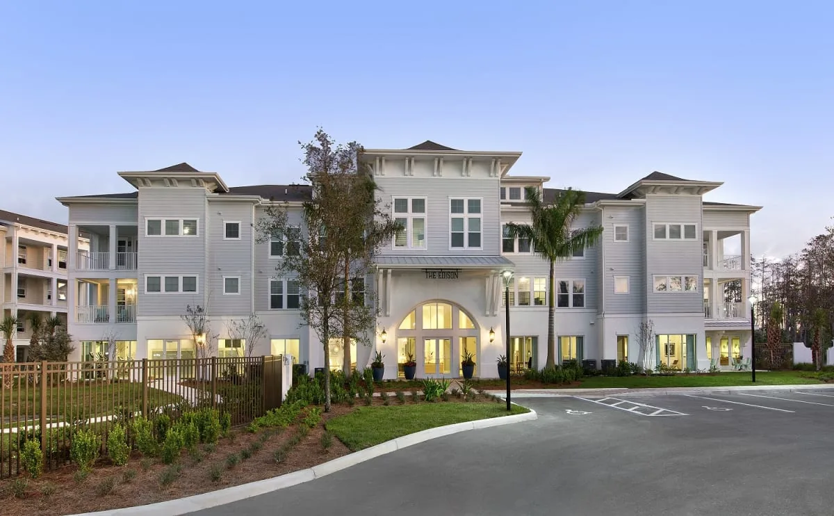 Exterior of The Edison Apartments in Fort Myers, Florida